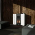 Poêles à granulés Italia Srl- Marmolada 14 Kw-Ventilé-Chauffe Jusqu’à 130 m² – Blanc