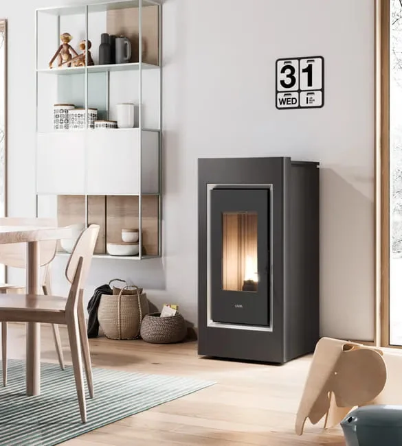 Cadel 7022071 Poêle à granulés 10.5Kw Prince 11 Blanc 5 étoiles