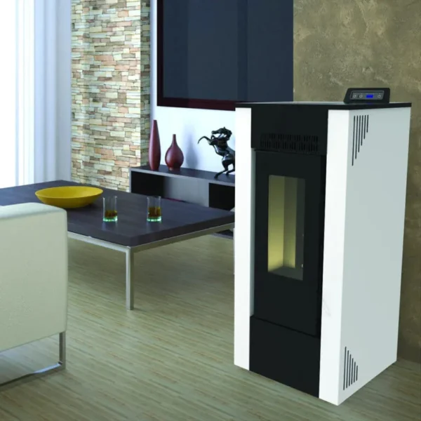 Poêle à granulés gainable Gioia 9,5 kW blanc