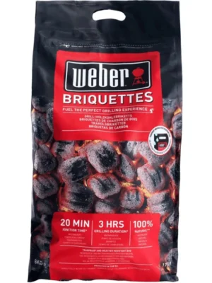 1 pièce de briquettes de charbon de bois Weber 100 kg