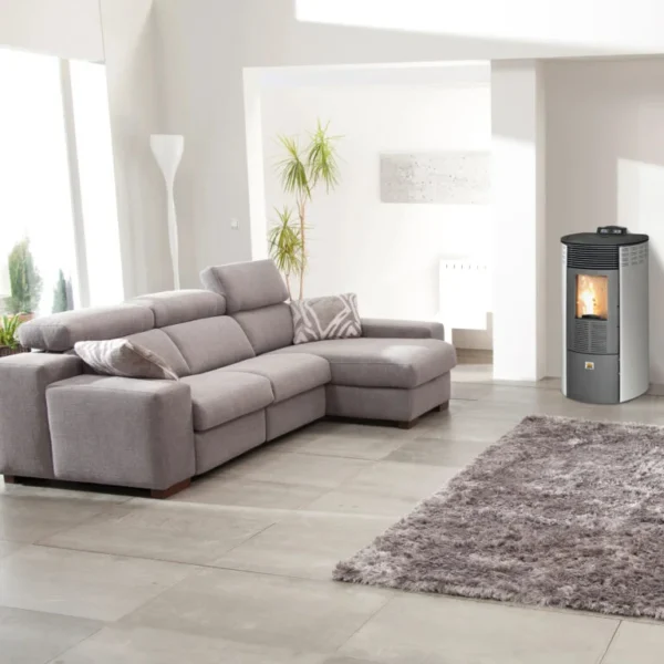 Poêle à granulés gainable Theresia 9 kW blanc