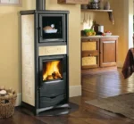 Poêle à bois avec four pour la cuisson 9,1 kW Rossella Plus Evo – rouge